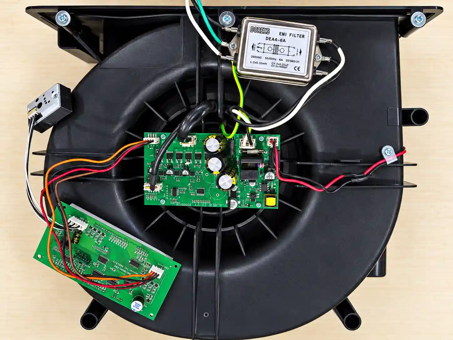 Fan electronic control board and motor assembly